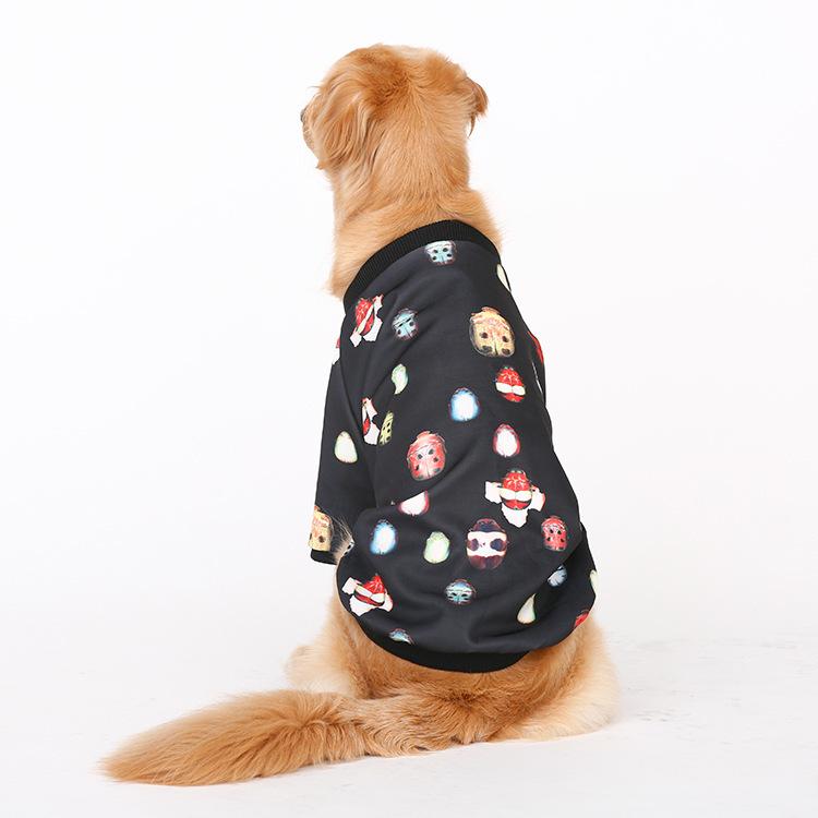 Large Dogs Fashion Printed Baseball Uniform Costume Big Dog Spring Summer Clothes Pet Oversize Clothing 1pcs