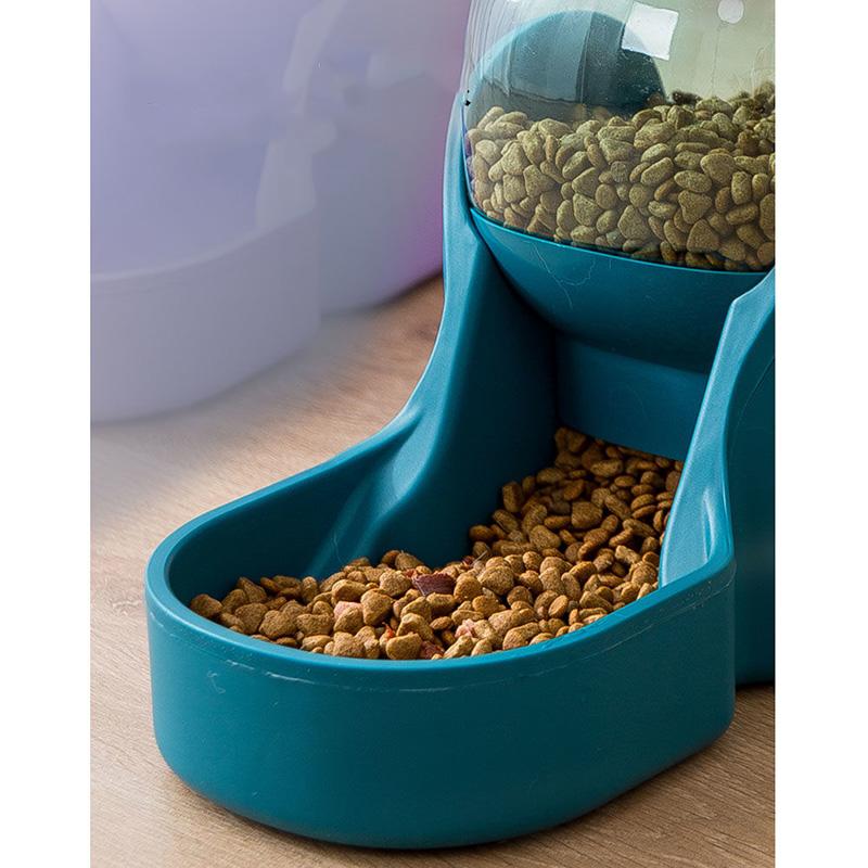 3.7L High capacity Non-slip Cat Bowls Unplugged Pet Food Dispenser Water Feeder Bowls Dogs Feeders Double Bowls Drinking Feeding Bowls