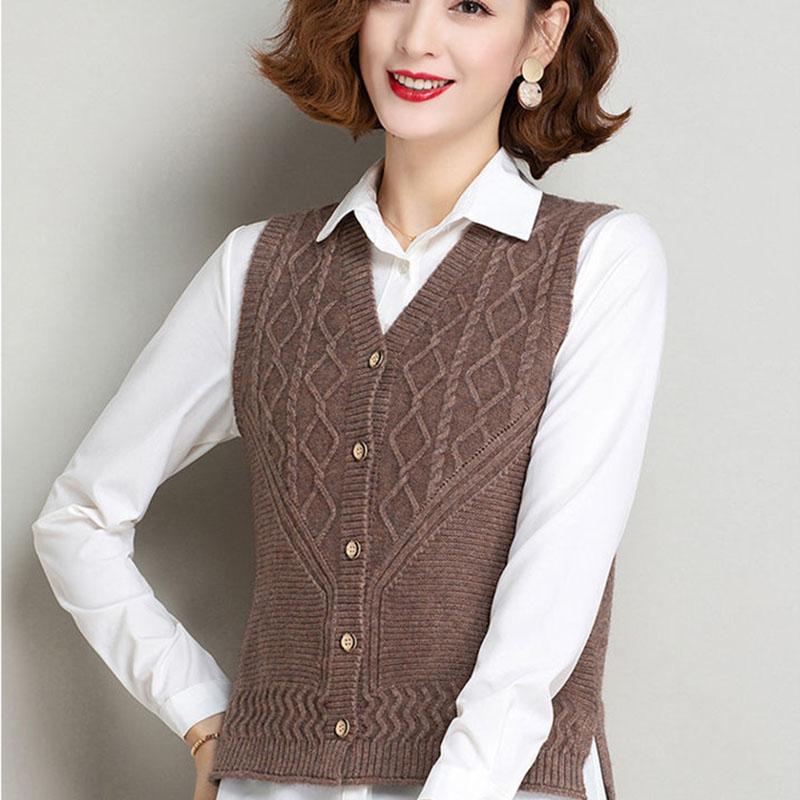 Autumn and Winter Short Cardigan Vest Knitted Loose All-match Blouse Fashion Casual Women's Jacket