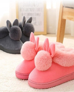 Autumn and Winter Cotton Slippers Indoor Non-slip Soft-soled Shoes Keep Warm Simple Plush Cotton Shoes Fashionable and Cute