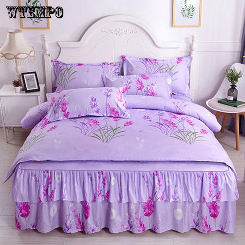 New Classic Bedding Set 4 Size Flower Bed Linen 2/3pcs/set Duvet Cover Set Pastoral Bed Sheet