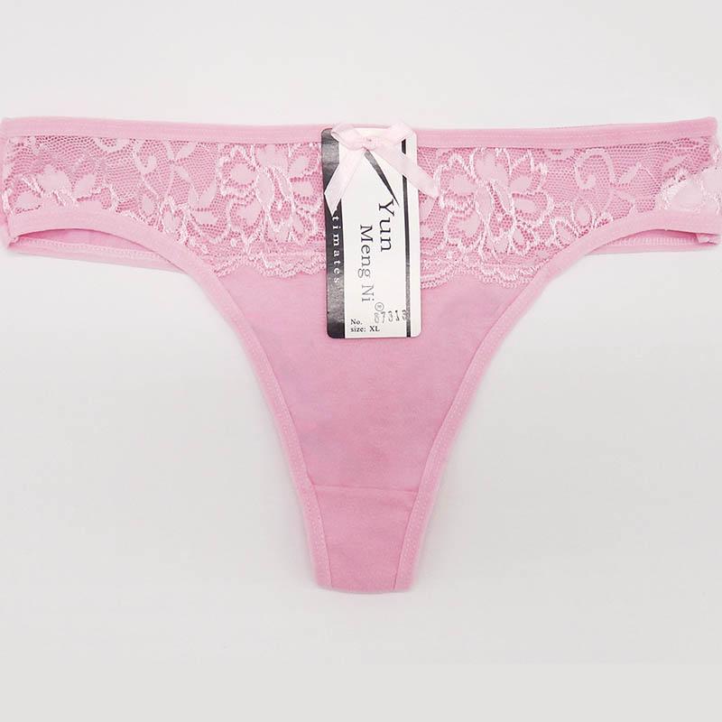 6 Pieces/set of Underwear Lace G String Underwear Female T Back Sexy Fashion Hollow Wide Belt Ladies Transparent Panties