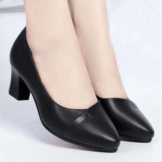 Single Shoes Women's Summer Thick Shoes Spring Shallow Mouth Comfortable Women's Shoes Flat Pointers