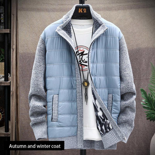 Men's Loose Jacket Casual Mid-length Jacket Plus Fat Plus Size Trend Men's Autumn and Winter Jackets