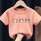 Summer Kids Cute Printing T Shirts Short Sleeve Tops Korean Style O-neck Loose T Shirts For Children Girls and Boys