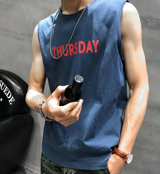 Basketball Vest Men's Hip-hop Street Sleeveless Men's Vest Summer Outer Wear Chopped Sleeve Vest