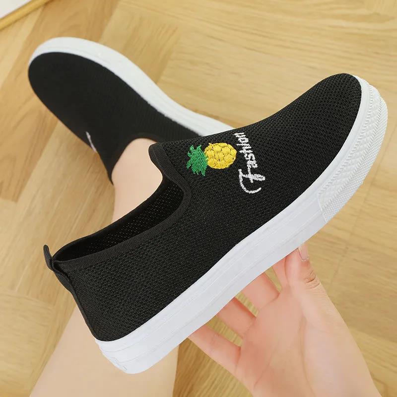 Women's Net Shoes Trend Breathable Mesh Summer Leisure Non-slip One-step Old Beijing Cloth Shoes