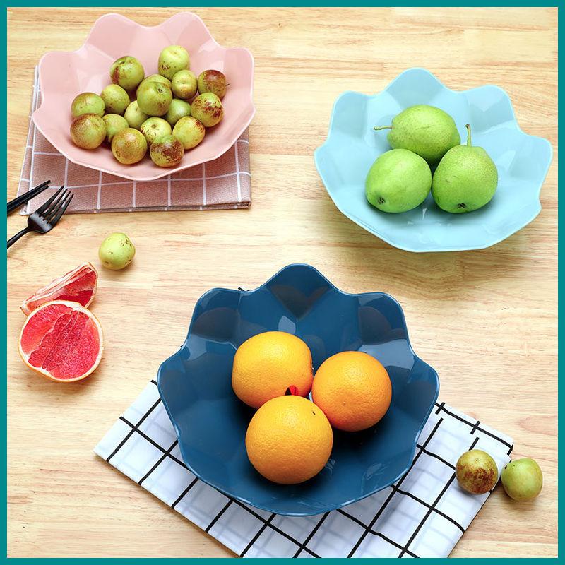 Large Ruffled Fruit Plate European-style Fruit Plate Wedding Candy Snack Basket Plastic Fruit Bowl