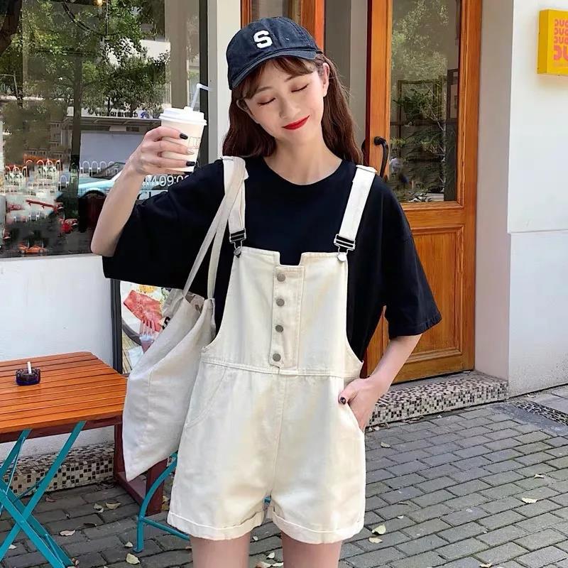 WTEMPO Woman Jeans Long Romper Summer Denim Jumpsuit  Pants Zipper Pockets Sleeveless Adjusted Overalls Jeans Trousers