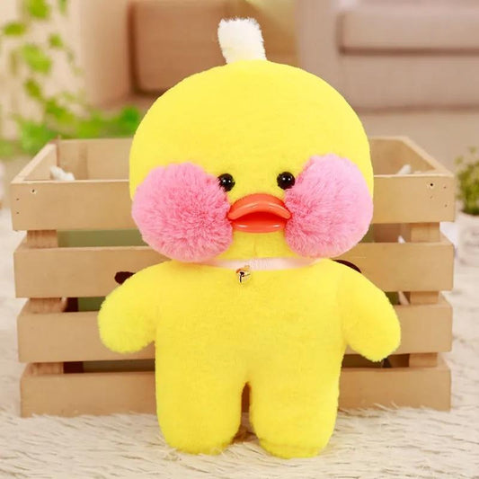 30cm Cartoon Cute Cafe Duck Plush Toy Stuffed Soft Plush Duck Doll Animal Pillow Birthday Gift for Kids Children