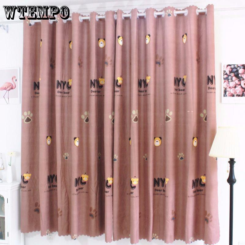 Children's Curtains Boys Bedroom Living Room Floor Ceiling Window Cartoon Blackout Curtains