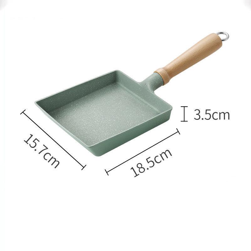 Maifanshi Yuzi Pan Small Nonstick Pan Mini Japanese Style Frying Pan Household Square Thick Omelette Roll Flat Bottom Breakfast