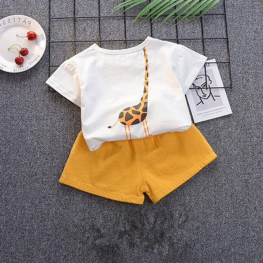 Baby Girl Summer Suit Girls Short-sleeved T-shirt Two-piece Shorts 1-4 Years Old Baby Clothes