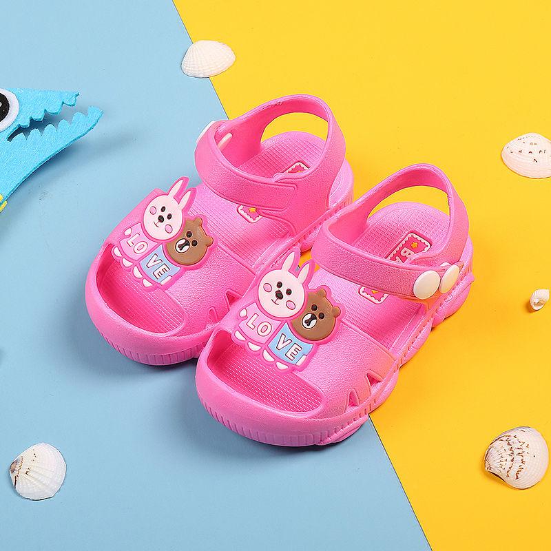 Baby Sandals Summer Boys and Girls Baotou Soft Bottom Non-slip Little Princess Cute Cartoon Toddler Sandals