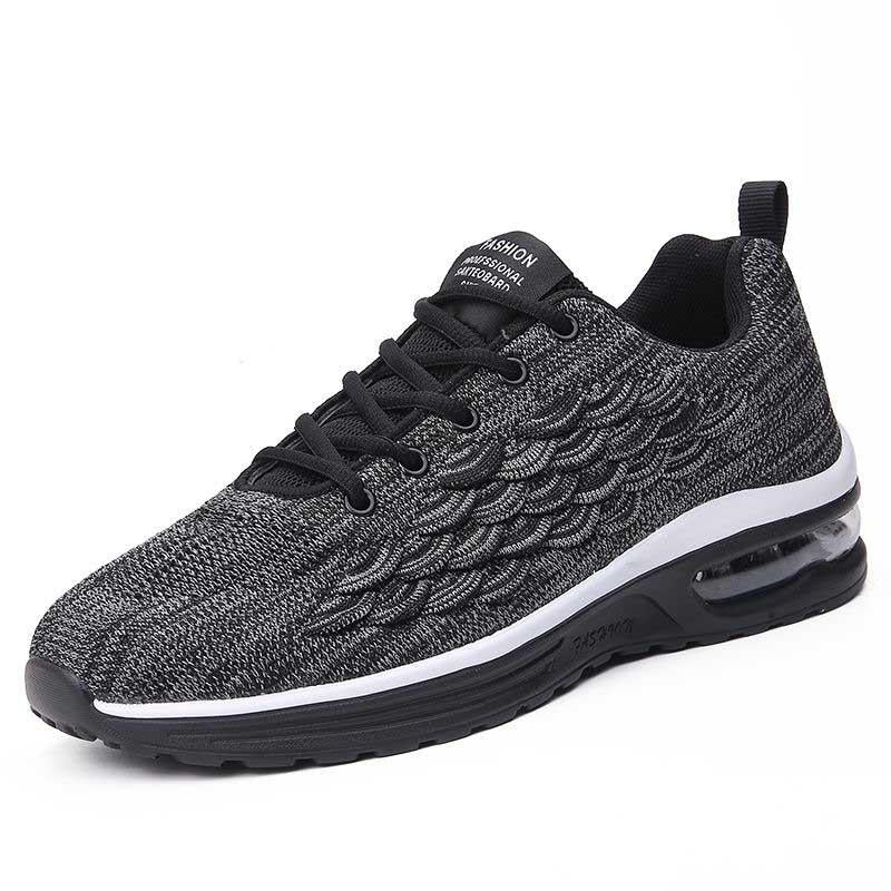 Plus Size 38-45 Men Flying Woven Mesh Running Shoes Lightweight Sneakers Breathable Outdoor Sports Shoes Comfortable Deodorant Running Gym Shoes