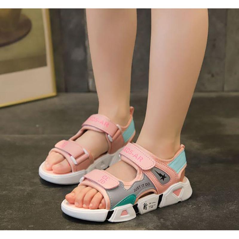 Girls Boys Sandals Beach Shoes Summer Open-toed Breathable Children's Princess Shoes Female Student Sandals