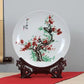 26cm Fruitful Famille Rose Porcelain Plate Chinese Traditional Ornaments Antique Cultural Relics Ornaments