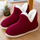 Winter Cotton Shoes Non-slip Couples Indoor Thickened Fleece and Furry Shoes with High-top Warmth and Non-slip Cotton Slippers Snow Boots