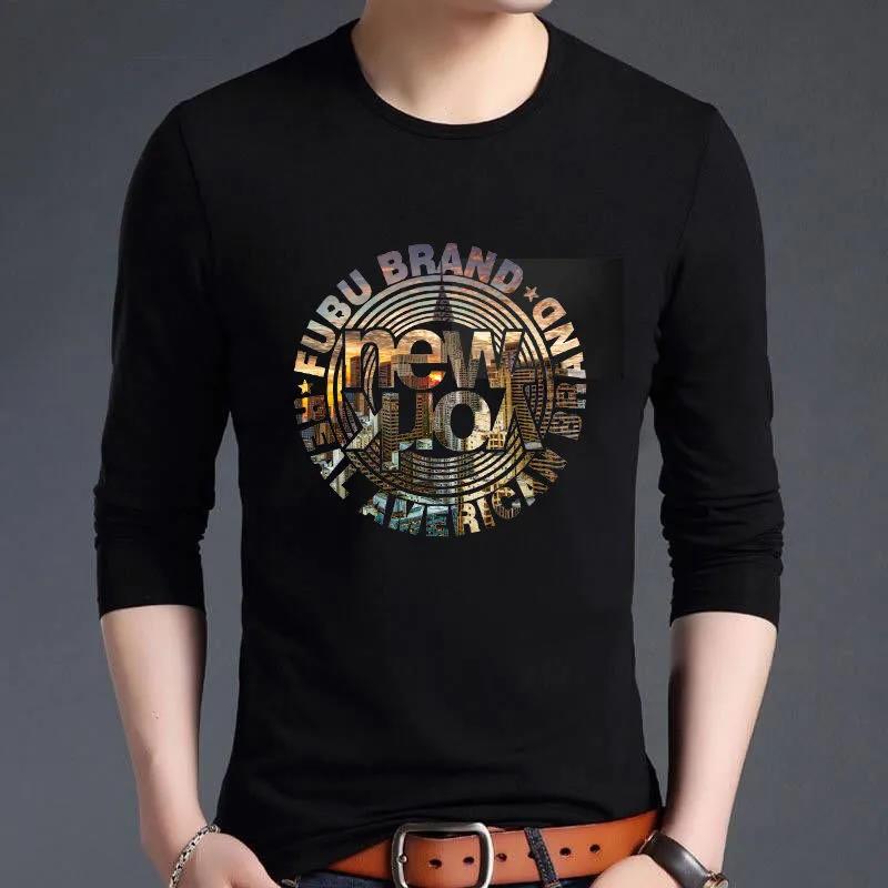 Autumn Long-sleeved T-shirt Round Neck Slim Fit Trend Printing Top Bottoming Shirt Suitable for Teenagers and Students