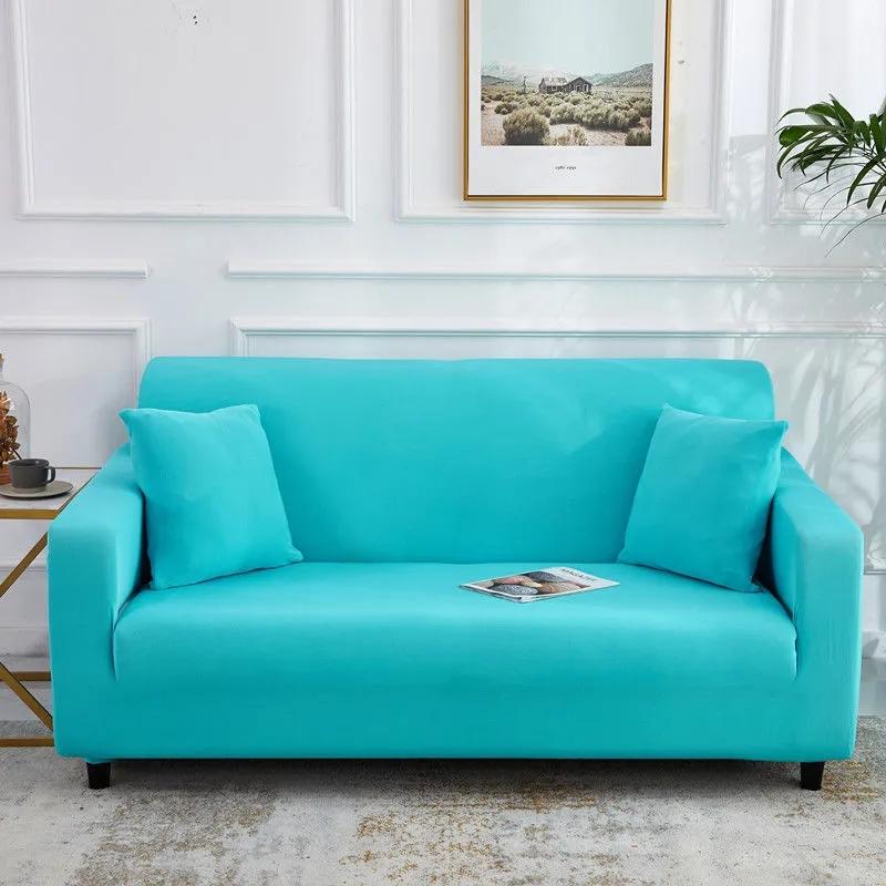 Plain Solid Sofa Covers Couch Slipcovers Elasticate Sofa Slip Cover Anti Slip Stretch Tight Sofa Cover for Living Room Funda  1/2/3/4 Seats