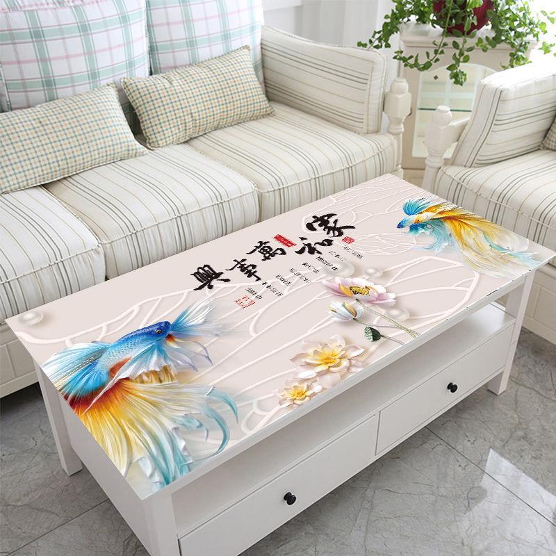 PVC Soft Glass Three-dimensional Printing Tablecloth Coffee Table Dining Table 3D Printing Anti-scalding Oil-proof Disposable Tablecloth