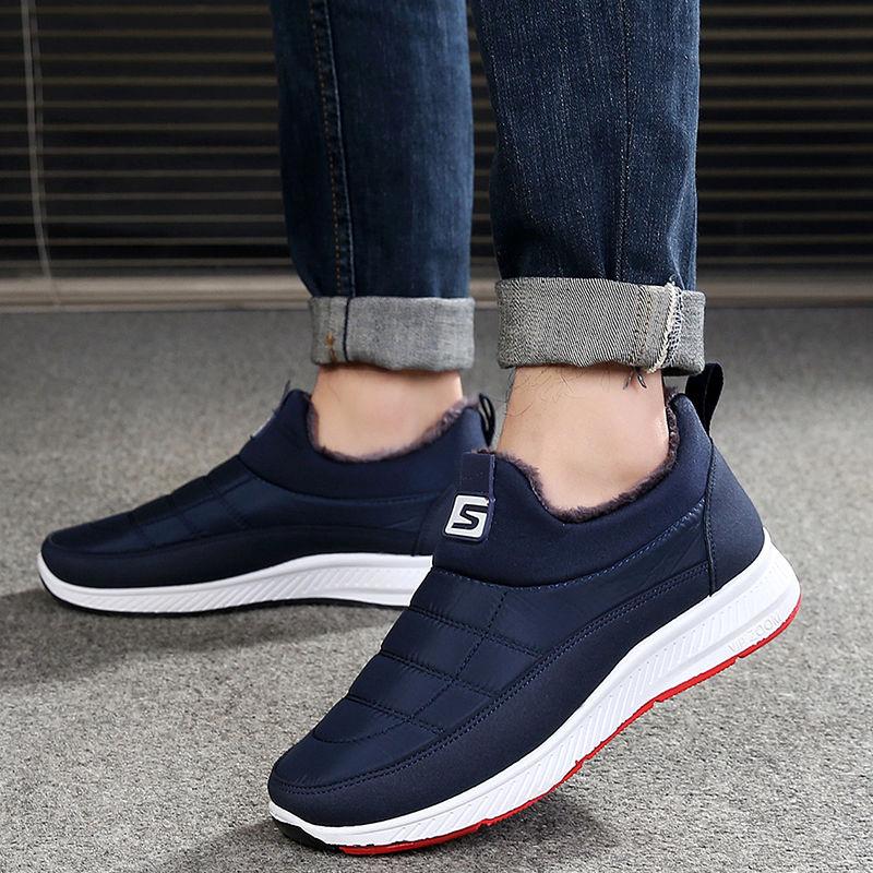 Winter Cloth Shoes Men's Warm Waterproof Cotton Shoes Plus Velvet Thickening Leisure Outdoor Cotton Boots