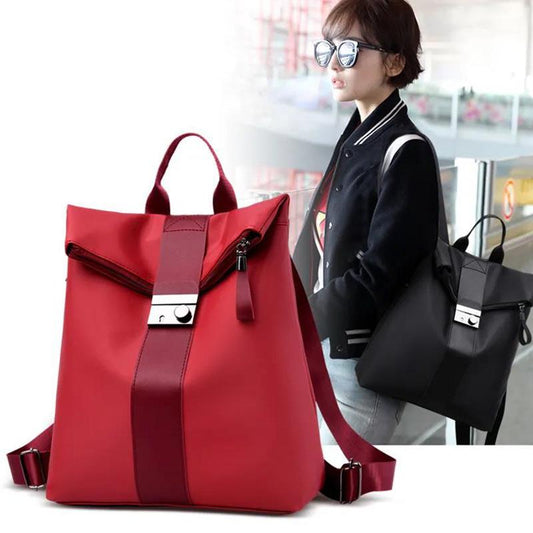 Backpack Women's Fashion All-match Small Backpack Soft Leather Leisure Travel Large-capacity School Bag