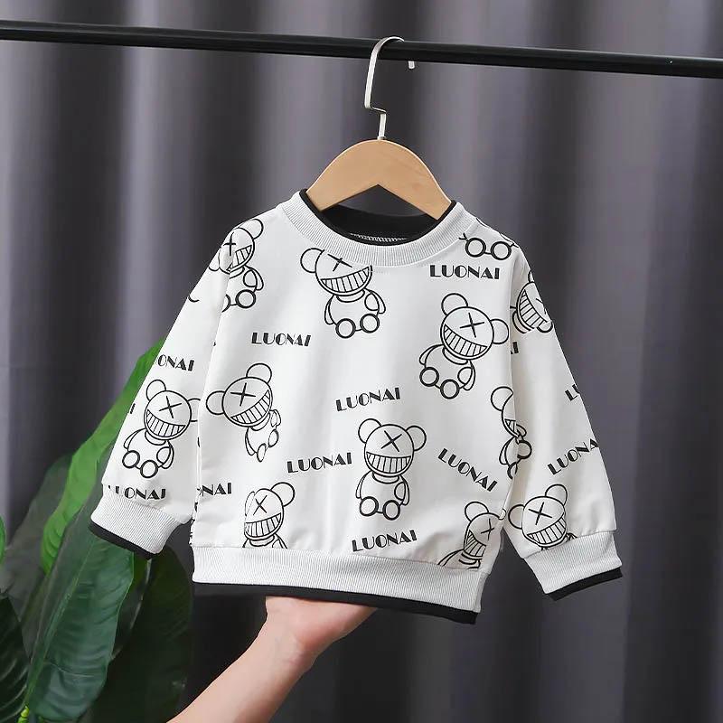 Baby Spring Clothing Suit Boys Spring and Autumn Children's Clothing Two-piece Children's Clothes Printing Comfortable Breathable Soft Two-piece Set