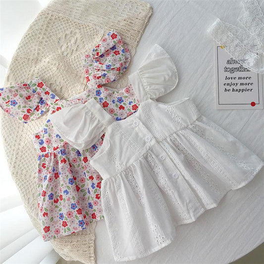 Girls Dress Sleeveless Baby Kids Clothes Summer Children Clothing Printing Embroidery Girl Clothes Toddler Dresses