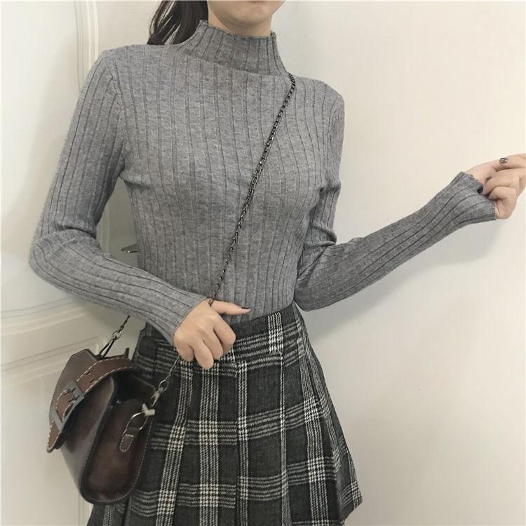 Winter Thickened Sweater Sweater Women's Thickened Slim Slim Turtleneck Bottoming Shirt Top