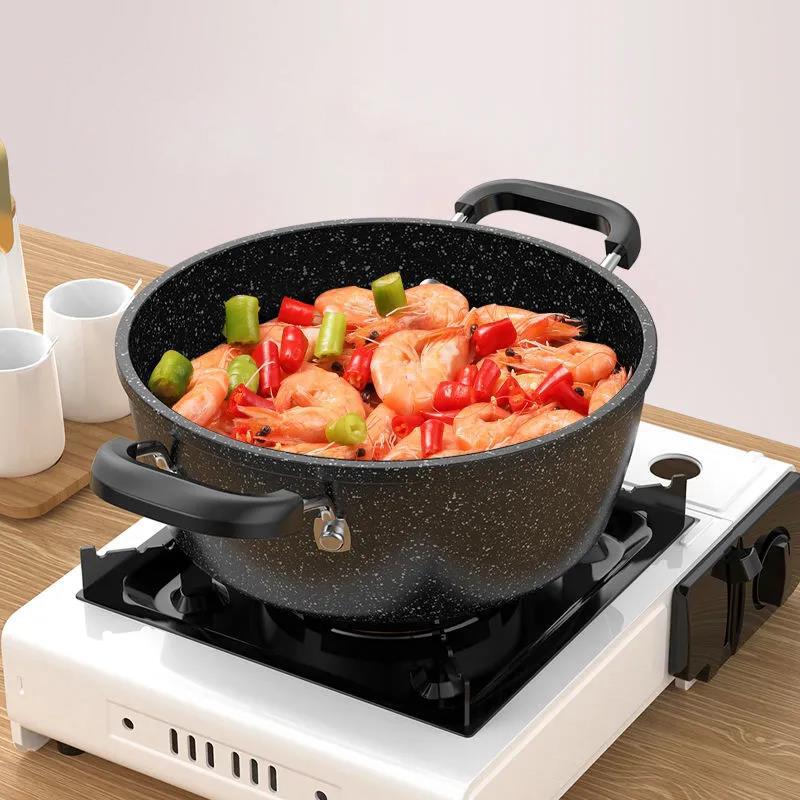 Japanese Maifan Stone Snow Pan Non-stick Pan Household Noodle Cooking Instant Noodle Small Pot Induction Cooker Stock Pot Small Cooking Pot Milk Pan