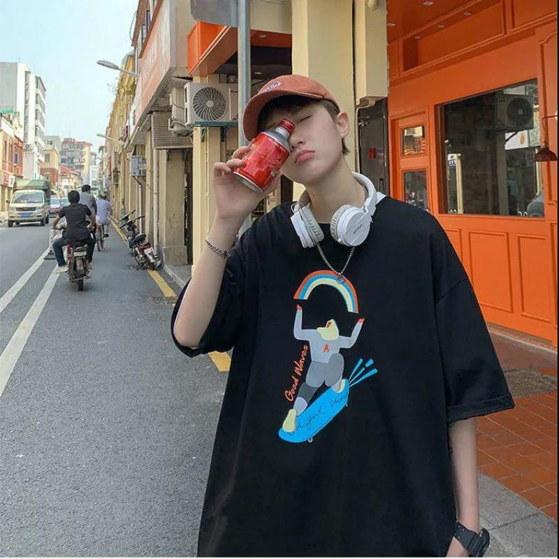 Summer T-shirt Men's Short-sleeved Loose Round Neck Casual Trend All-match Student Half-sleeved Clothes