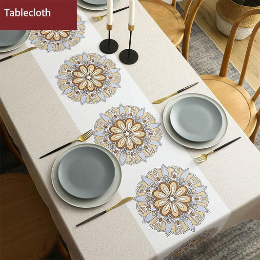 Tablecloth Waterproof and Oil-proof Disposable Oil-proof Household Rectangular Tablecloth European-style Coffee Table Pvc Table Mat