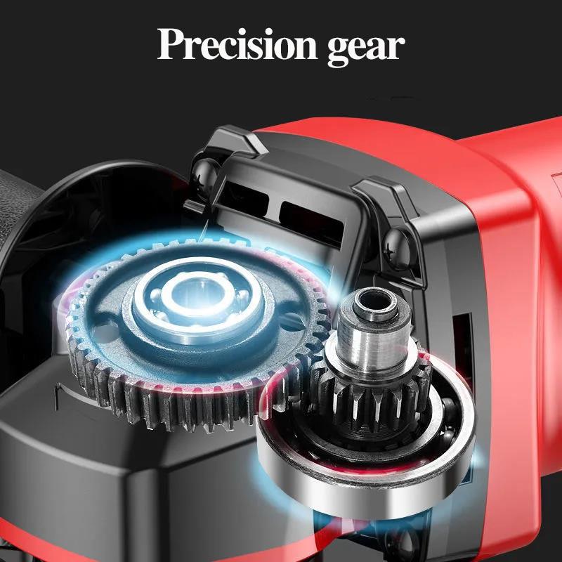 1500W Household Hand-held Angle Grinder Set Wired Polishing Machine Cutter Multi-function Electric Grinder