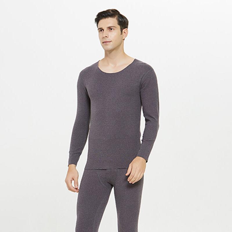 Men Winter Autumn Thicken Thermal Underwear Tight Suit High Elasticity Wearable Comfortable Versatile Soft Lining O-neck Spring Long Sleeve Breathable