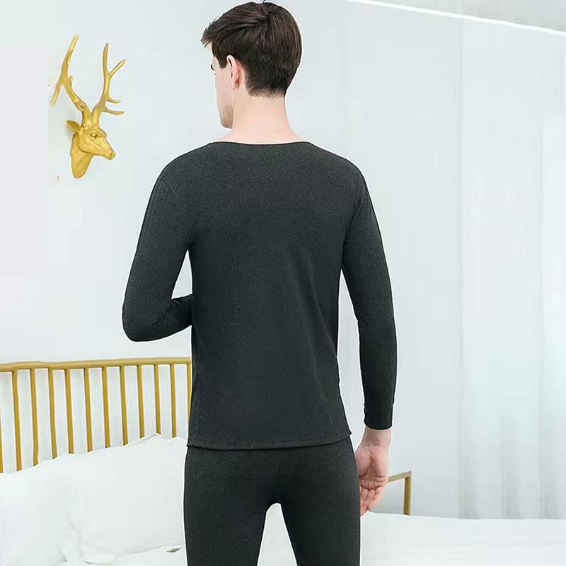 Men Winter Autumn Thermal Underwear Clothes O-neck Tops Pants Male Tight Suit Thicken Windproof Comfortable Soft Lining Long Sleeve High Elasticity