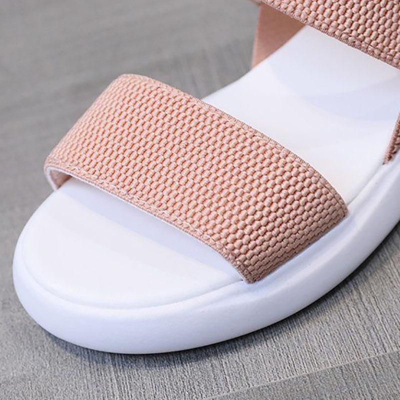 Women's Sports Sandals Summer Students Flat-bottomed Non-slip Outer Wear Fairy Style All-match Roman Shoes