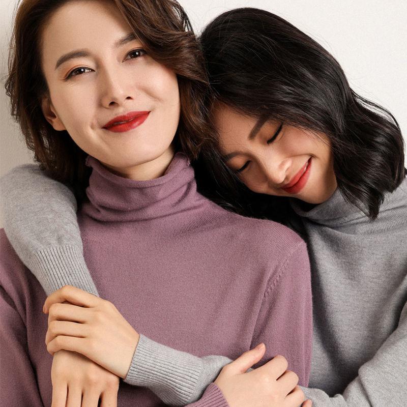 Women's Turtleneck Cashmere Sweater Warm knited Jumpers Ladies Pullover Women's slim sofa Sweaters  Turtleneck Autumn Winter