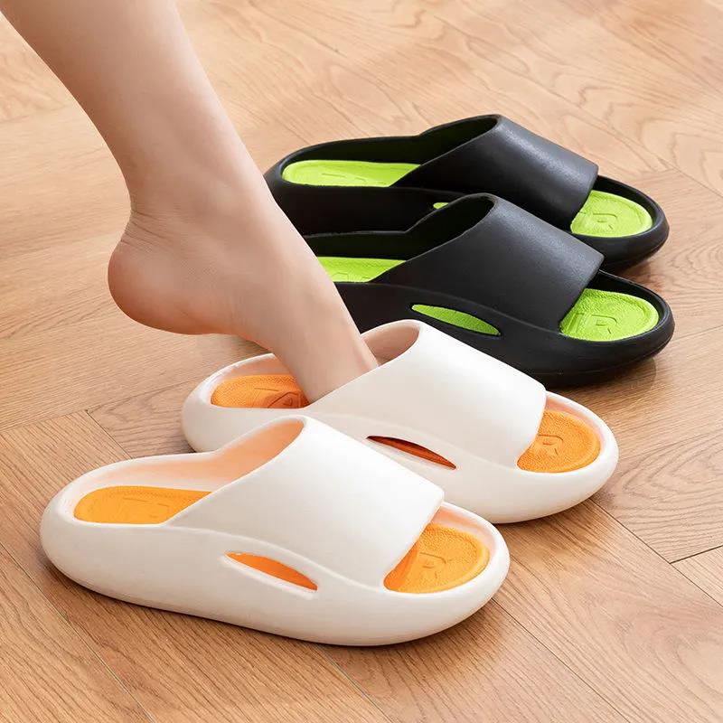 Soft and Lightweight EVA Thick-soled Slippers Women's Summer Wear Home Indoor Non-slip Sandals and Slippers Couples