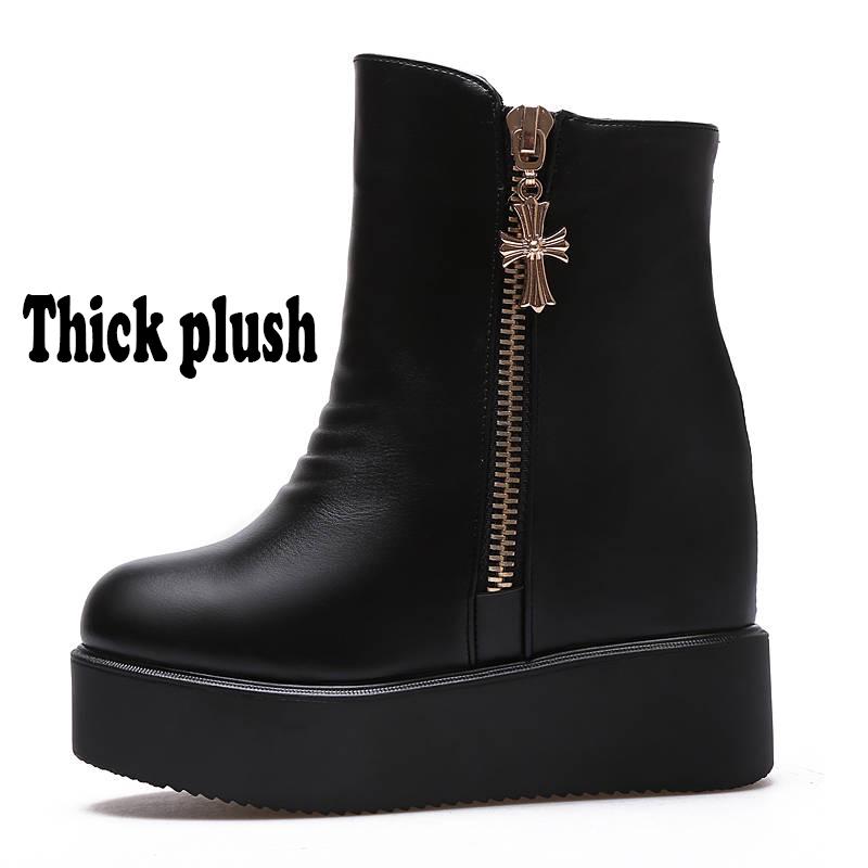 Women Snow Boots Winter Warm Push Ankle Boots Women Platform Female Wedge Waterproof Botas Mujer