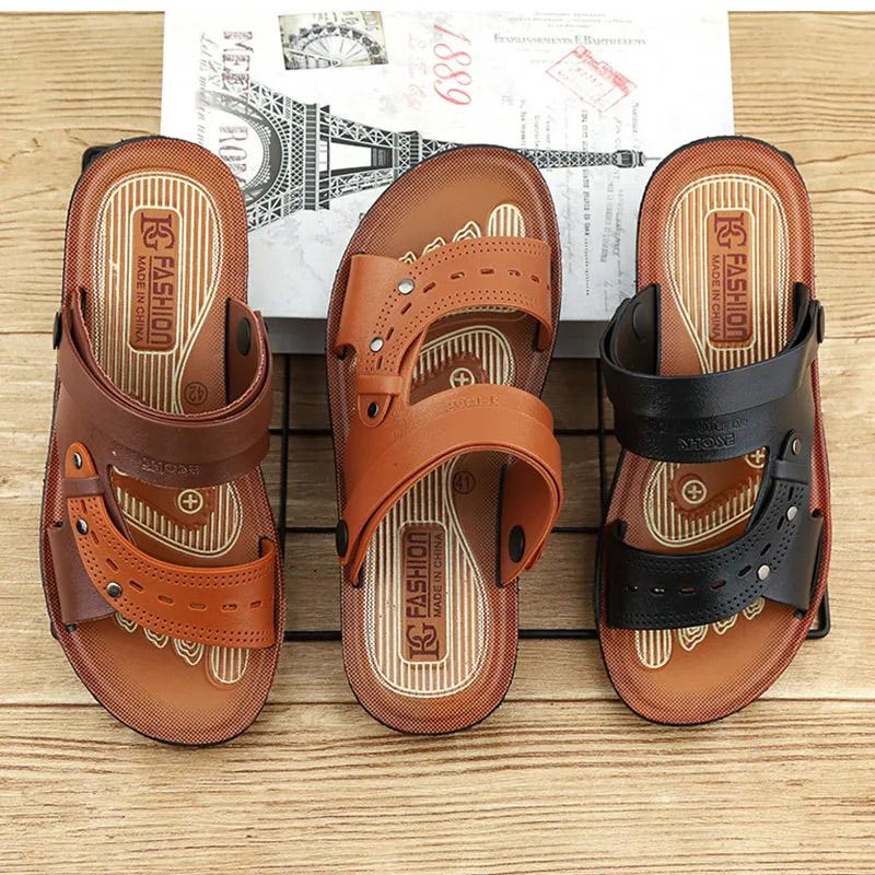 Summer Men's Sandals and Slippers Sandals Outdoor Leisure Dual-use Shoes Korean Version of The Beach Shoes Men's Breathable Sandals Boys Shoes