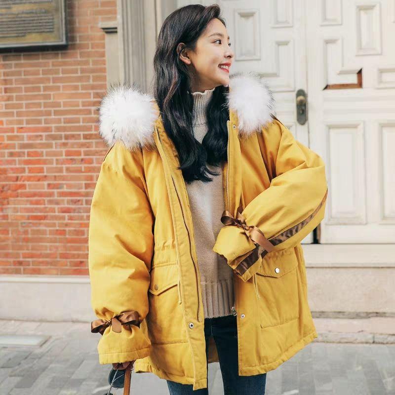 Short Loose Women's Cotton-padded Jacket Winter Fashion Female Student Jacket Korean Style College Style Thickened Waist Cotton Jacket