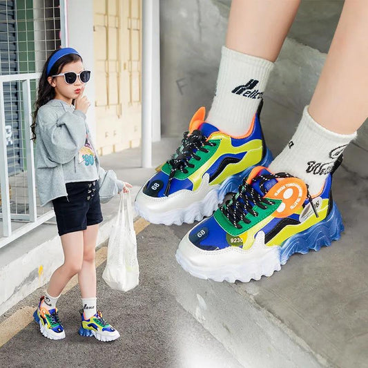 Children's Shoes Sneakers Spring and Autumn Children's Sports Shoes Boys and Girls Running Shoes Student Cartoon Shoes