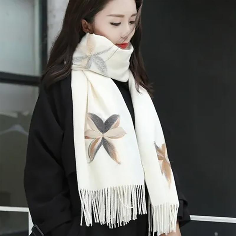 Korean Style Plaid Scarf Women Winter All-match Shawl Thick Cute Scarves Women