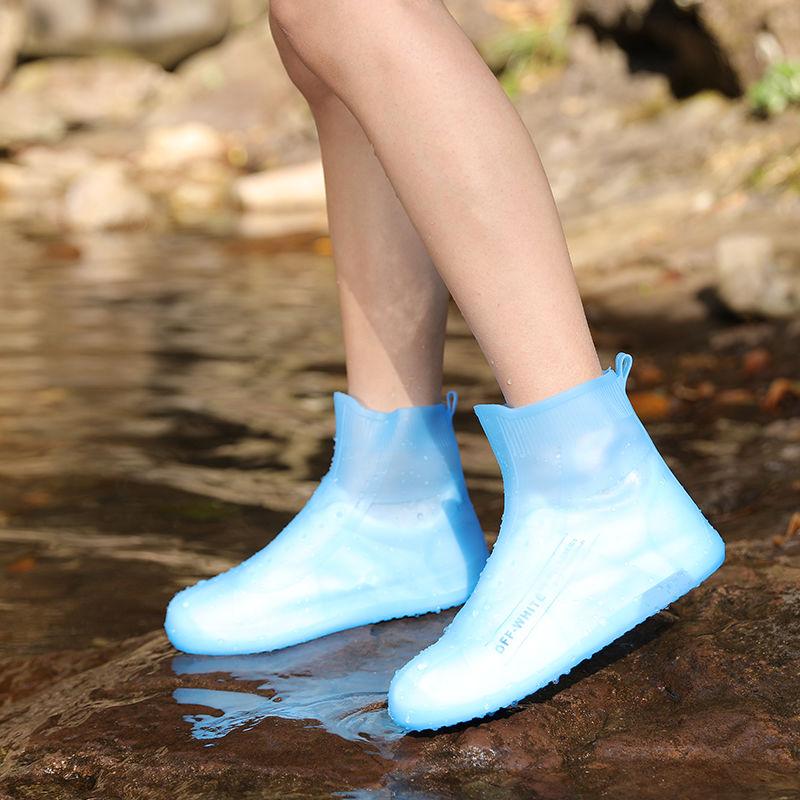 Waterproof Shoe Cover, Rainproof Rain Shoe Cover Waterproof Non-slip Thick Wear-resistant Adult Rainy Day Shoe Cover Washable and Repetitive Silicone