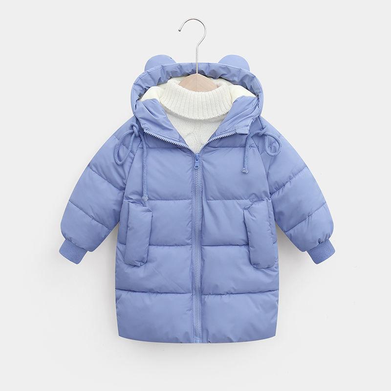 Children's Padded Jacket Boys Korean Mid-length Padded Jacket Women's Middle and Small Children Down Padded Jacket Thick Winter