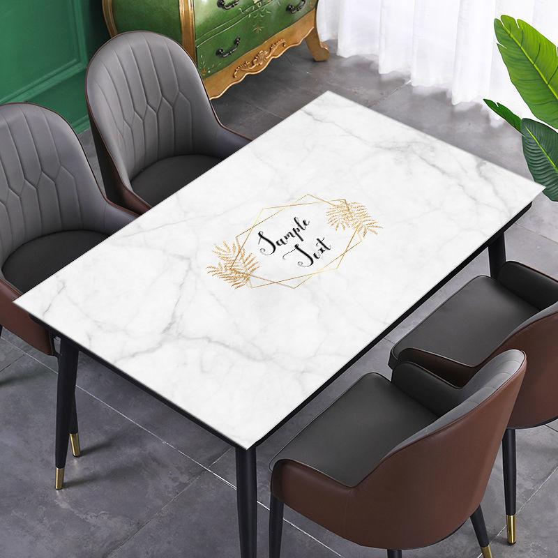 Printing Table Mat Waterproof and Oil-proof Disposable Tablecloth Nordic Pvc Crystal Plate Light Luxury Soft Glass Coffee Table Mat