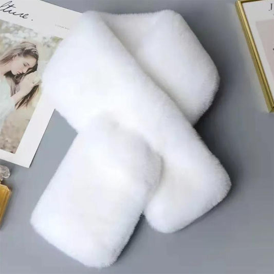 Scarf Women Winter Rex Rabbit Fur Imitation Fur Winter Scarf Women Thick Warmth Collar All-match