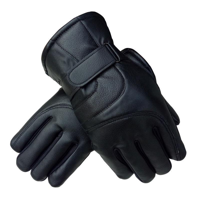 Thick gloves Man fashion gloves Plush Cotton gloves Windproof gloves Winter Warm Leather gloves