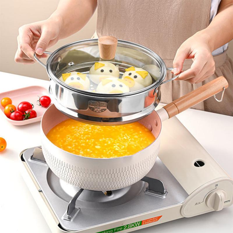 Japanese-style Snow Pan, Small Milk Pot, Non-stick Pot, Noodles, Instant Noodle Pot, Small Boiling Pot, Small Soup Pot, Household Gas Stove